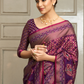 Pure Viscose Georgette Saree with Burnout and Soft Varnish Finish