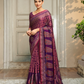 Pure Viscose Georgette Saree with Burnout and Soft Varnish Finish