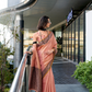 Linen Tissue Silk Saree with Elegant Sheen - LaVante Fashion