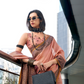 Linen Tissue Silk Saree with Elegant Sheen - LaVante Fashion