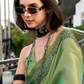 Linen Tissue Silk Saree with Elegant Sheen - LaVante Fashion