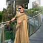 Linen Tissue Silk Saree with Elegant Sheen - LaVante Fashion