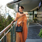 Linen Tissue Silk Saree with Elegant Sheen - LaVante Fashion