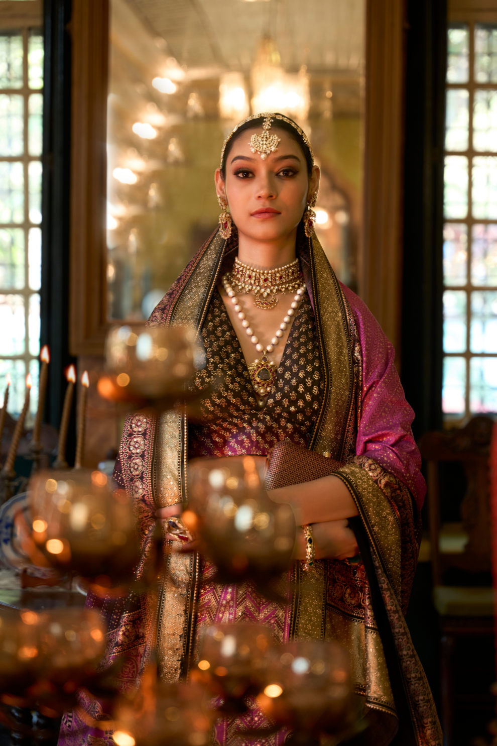 Soft Purple Silk Lehenga With Purple Hues