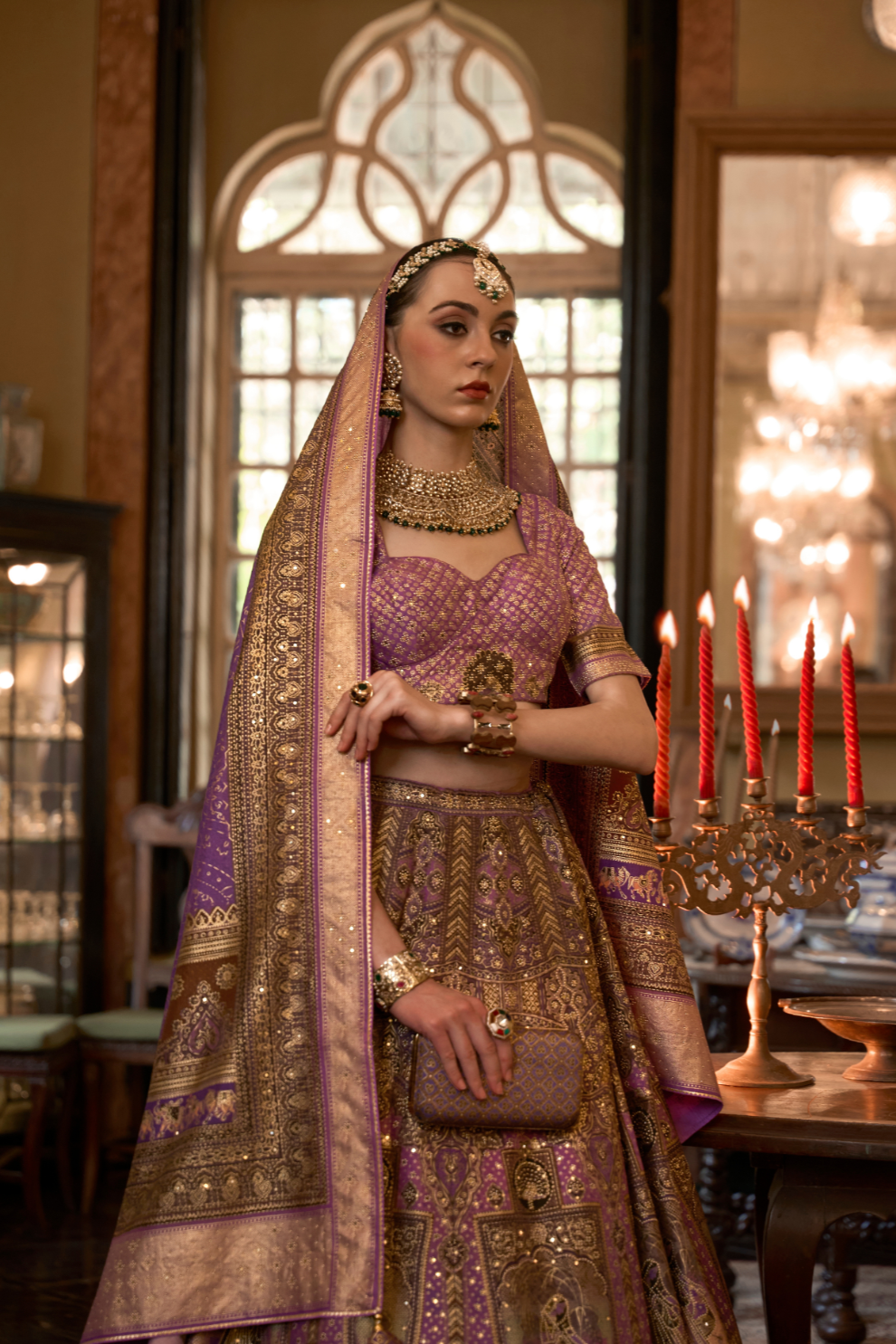Soft Purple Silk Lehenga With Purple Hues