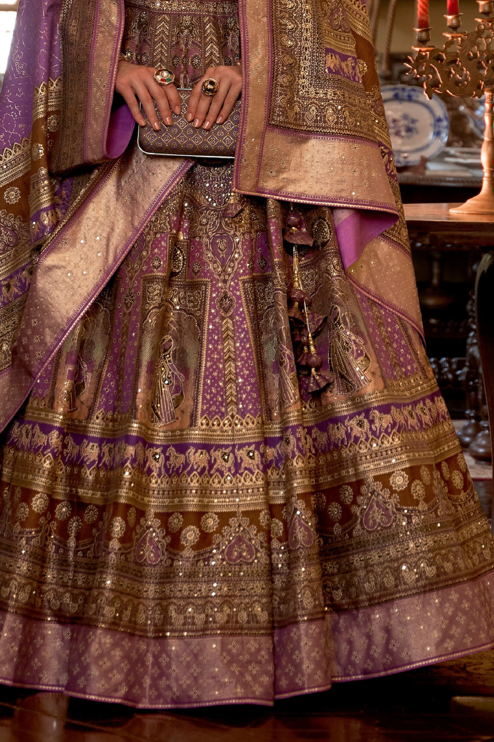 Soft Purple Silk Lehenga With Purple Hues