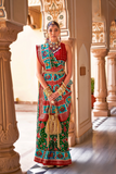 LAVANTE_FASHION_MERCERIZED_AIRCEL_SILK_WITH_UNIQUE_PATOLA_DESIGN_AND_ELEGANT_GOLD_PRINT_WITH_GOLD_PRINTED_WAIST_KANDORA_BELT_11 - LaVante Fashion