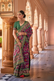 LAVANTE_FASHION_MERCERIZED_AIRCEL_SILK_WITH_UNIQUE_PATOLA_DESIGN_AND_ELEGANT_GOLD_PRINT_WITH_GOLD_PRINTED_WAIST_KANDORA_BELT_27 - LaVante Fashion