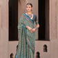 Mercerized New Sigma Silk Saree with Aqua Finish