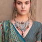 Mercerized New Sigma Silk Saree with Aqua Finish