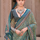 Mercerized New Sigma Silk Saree with Aqua Finish