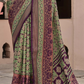 Mercerized New Sigma Silk Saree with Aqua Finish