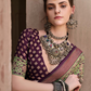 Mercerized New Sigma Silk Saree with Aqua Finish