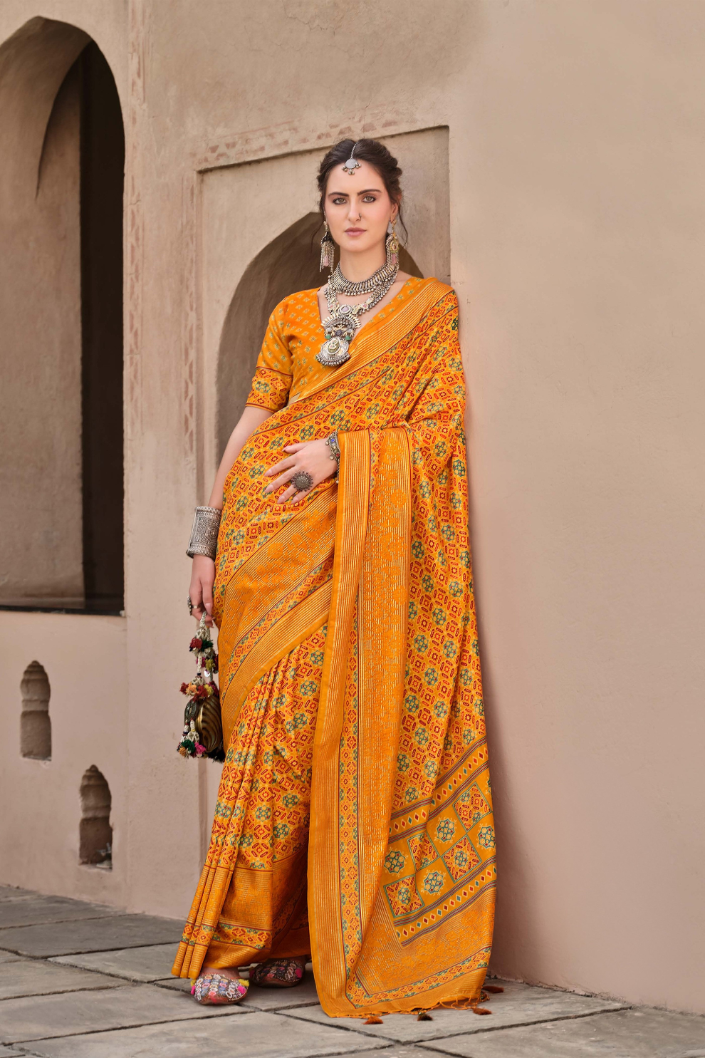 Mercerized New Sigma Silk Saree with Aqua Finish