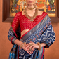 Gold Printed Patola Style Saree in Premium Sigma Silk
