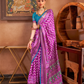 Gold Printed Patola Style Saree in Premium Sigma Silk