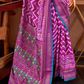 Gold Printed Patola Style Saree in Premium Sigma Silk