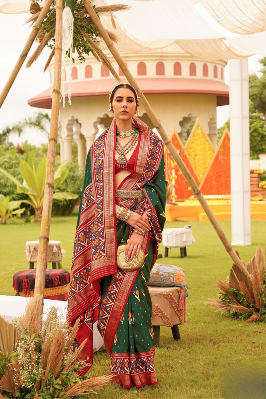 Elegant Patola Printed Art Silk Saree for Festive Wear