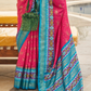Traditional Patola Print Saree in Sigma Silk Blend Fabric