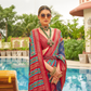 Traditional Patola Print Saree in Sigma Silk Blend Fabric