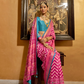 Gold Printed Patola Style Saree in Premium Sigma Silk