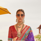 Traditional Patola Print Saree in Sigma Silk Blend Fabric