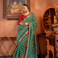 Gold Printed Patola Style Saree in Premium Sigma Silk