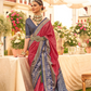 Premium Mercerized Silk Saree with Patola Motifs