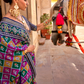 Elegant Patola Design Saree in Mercerized Silk with Gold Print