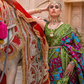 Elegant Patola Design Saree in Mercerized Silk with Gold Print