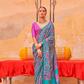 Mercerized Sigma Silk Saree with Classic Design and Aqua Finish - LaVante Fashion