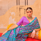 Mercerized Sigma Silk Saree with Classic Design and Aqua Finish - LaVante Fashion