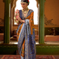 Patola Printed Sigma Silk Saree with Gold Accents