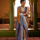 Patola Printed Sigma Silk Saree with Gold Accents