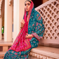 Mercerized Sigma Silk Saree with Traditional Classic and Aqua Finish - LaVante Fashion