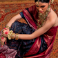 Patola Printed Sigma Silk Saree with Gold Accents