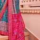 Mercerized Sigma Silk Saree with Traditional Classic and Aqua Finish - LaVante Fashion