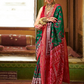 Patola Printed Sigma Silk Saree with Gold Accents