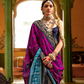 Patola Printed Sigma Silk Saree with Gold Accents
