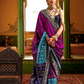Patola Printed Sigma Silk Saree with Gold Accents