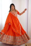 Regal Mirror and Gota Patti Work Silk Lehenga Choli
