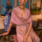 Elegant Modal Saree with Copper Zari Handloom Weaving