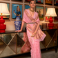 Elegant Modal Saree with Copper Zari Handloom Weaving
