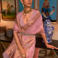 Elegant Modal Saree with Copper Zari Handloom Weaving
