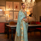 Elegant Modal Saree with Copper Zari Handloom Weaving