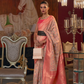 Graceful Gota Handloom Woven Silk Saree with Traditional Detailing