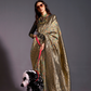 Woven Banarasi Silk Blend Saree with Traditional Motifs