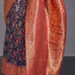 Woven Banarasi Silk Blend Saree with Traditional Motifs