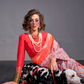 Woven Banarasi Silk Blend Saree with Traditional Motifs