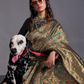 Woven Banarasi Silk Blend Saree with Traditional Motifs